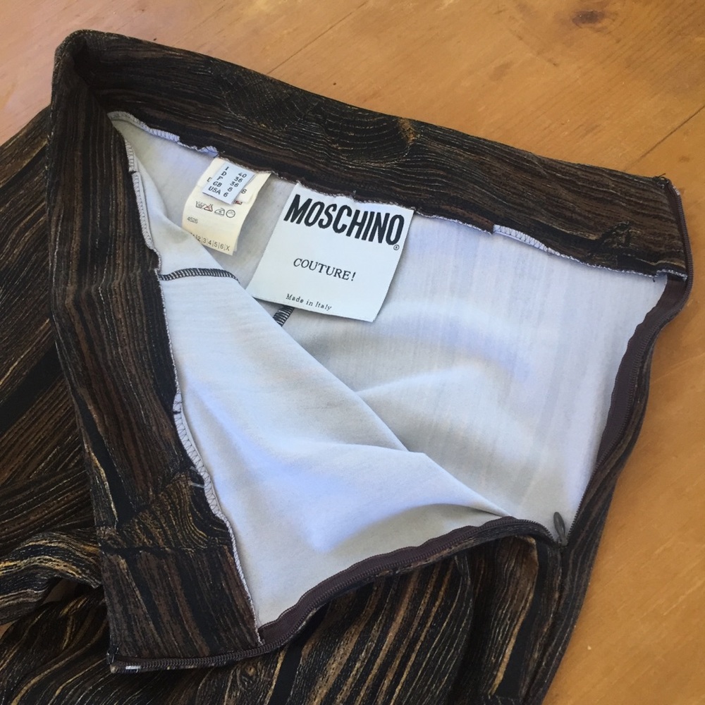 Moschino Couture tree bark & hearts pant!!! 💎 authentic designer vintage - Picture 6 of 8